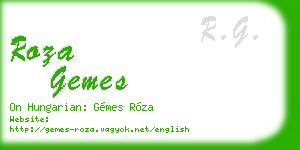 roza gemes business card